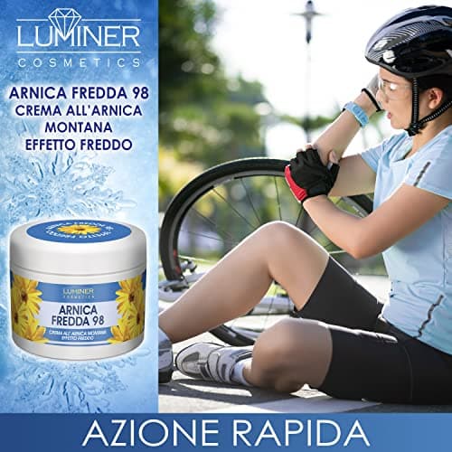 Arnica pour chevaux usage humain 200ml Effet à froid, Crème à l'Arnica et à la griffe du diable pour le massage, Formule naturelle à action rapide fabriquée en Italie LUMINER