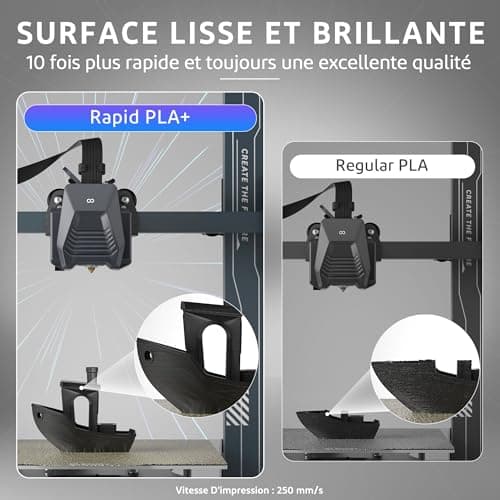 ELEGOO Rapid PLA Plus Filament 1.75mm Noir 1kg, Filament PLA+ pour Imprimante 3D pour Impression à Haute Vitesse 30-600 mm/s, Précision Dimensionnelle +/- 0.02 mm, Bobine de Carton de 1kg (2.2lbs)