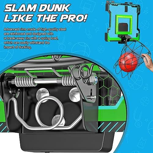 OKKIDY Panier de Basket Lumineux avec Panneau D'Affichage Èlectronique LED, Petit Jeu de Basket Jouet Sportif pour Enfants Adolescents Adultes, Idée de Cadeau 6, 7, 8, 9, 10, 12+ Ans Filles Garçons
