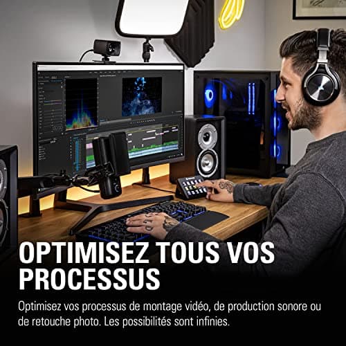 Elgato Stream Deck MK.2 – Contrôleur de studio, 15 touches macro, déclenchement d’actions dans les applications et les logiciels comme OBS, Twitch, YouTube et d’autres, compatible Mac et PC
