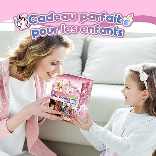 HappyGoLucky Licorne Jouet, Cadeau Noel Cadeau Fille 3-12 Ans Anniversaire Licorne Jouet Fille 3-12 Ans Jeux Enfant 3-12 Ans Cadeau Enfant 3-12 Ans Activité Manuelle Enfant Jeux Fille 3-12 Ans