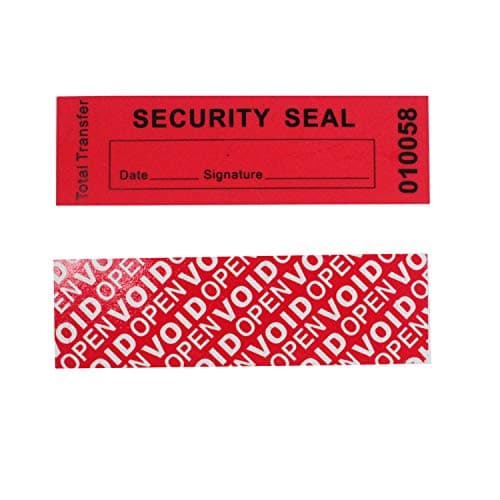 100 Pièces 25x85mm Rouge Autocollantes de Void Sécurité Total-Transférables | Sécurité Max, Message Instantané de Void, Film de Void Ultra-épais, Surface Universelle, SGS RoHs, pour Garantie et Preuve