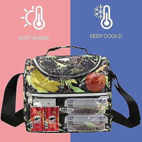 SAMERIO Enfants Sac Isotherme Réutilisable isolé Lunch Box pour les Fille Femme Sac Isotherme Repas pour Voyage Camping Pique-nique Travail Boulot