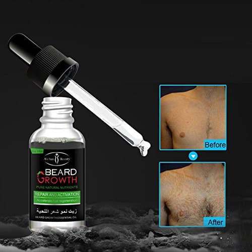 Barbe Huile - Delaman Huile Entretien Soin Barbe Homme Accelerateur Barbe pour Nourrit, Hydrate, Adoucit, Stimule la Pousse et Fait Briller, 30ML