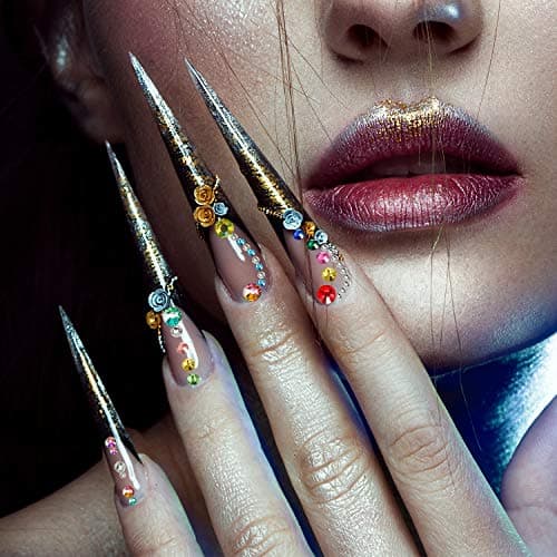 Hotfix Lot de 9 000 strass ronds en verre thermocollant, 3 tailles, 12 couleurs, avec pince à épiler et 1 stylo de prélèvement pour manucure, art du visage