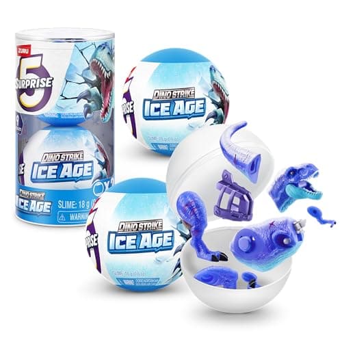 5 SURPRISE Dino Strike Ice Age, série 6, Capsules Surprises de Mini-Objets de Collection, (2 Capsules)