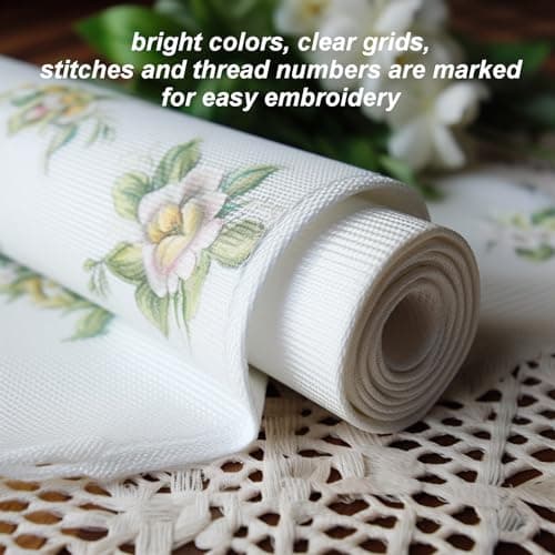 cukol cukol Canevas Broderie Point de Croix Kit Complet Adulte Debutant Compté Pré Imprimé Estampillé Moderne Débutant avec Fils, Facile 11ct Paysage de Rivage Cross Stitch Loisirs Créatifs Set 40x40