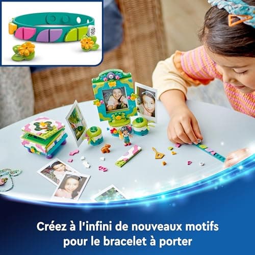 LEGO ǀ Disney Encanto Le Cadre Photo et la Boîte à Bijoux de Mirabel, Set de Construction pour Enfants, Bracelet à Porter, Figurine de Mirabel Madrigal, Cadeau pour Filles et Garçons Dès 6 Ans 43239