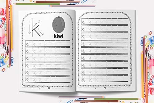 Cahier d'Ecriture des Lettres: Apprenez à votre enfant l’écriture des lettres de l’alphabet, tout en s’amusant ! Cahier d'exercice des minuscules et majuscules. Convient à partir de 4 ans.
