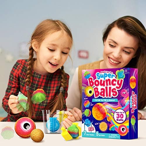Dr. Daz - Bricolage balles rebondissantes Lot de 20 balles Multicolores pour Enfants à partir de 7 8 9 10 Ans