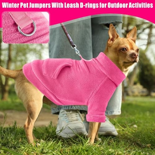 Mosucoirl Pull Chien Hoodie Animaux de Compagnie Manteau Chaud Coton Sweat Shirt Vêtements pour Chiens avec Poches Chien Pull pour Chiens Body (Les Roses, XXL)