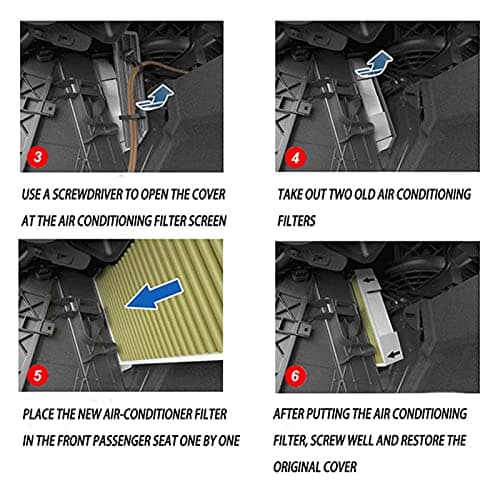 Filtre à air d'habitacle de qualité supérieure pour Tesla,Remplacement du Filtre à air de Cabine, Flux d'air Propre vers Votre Cabine pour modèle 3 modèle Y 2019-2021 pour Passager de Voiture