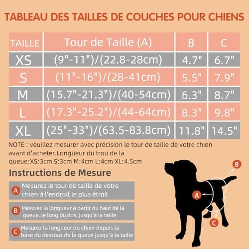 UFO PET Culotte Chiennes Chaleurs S Réutilisables, Couche pour Chien Femelle Lavables (Lot de 3), Culotte très Absorbantes pour Chien avec Fermeture Forte et Flexible