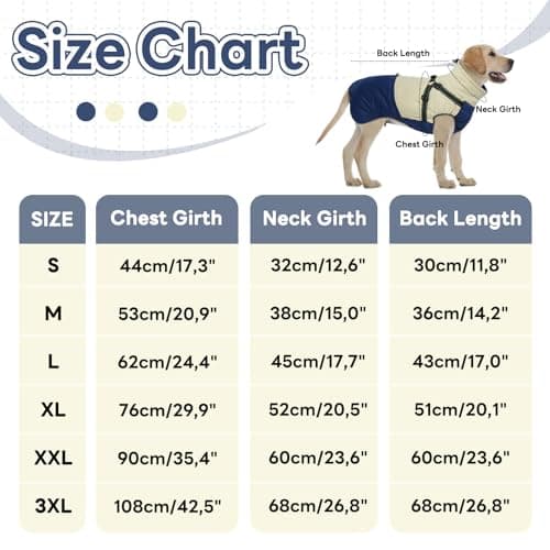 Hjumarayan Manteau Chien - Manteaux d'hiver pour Chiens Manteau Imperméable Chien Veste Chien, Manteau Chien avec Harnais Manteau Chien Petite Taille Manteau Yorkshire Jack Russel, Bleu Marine M