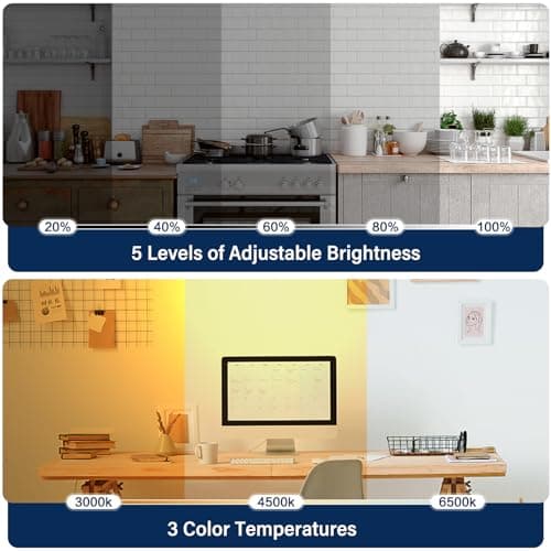 BOOTEEK 96 Led Cuisine Sous Meuble, Lampe cuisine avec 3 Couleurs, 40CM Lampe de Placard Led Sans Fil Rechargeable 3000mAh pour Lumière Cuisines, Couloirs, Garage [Classe énergétique G]