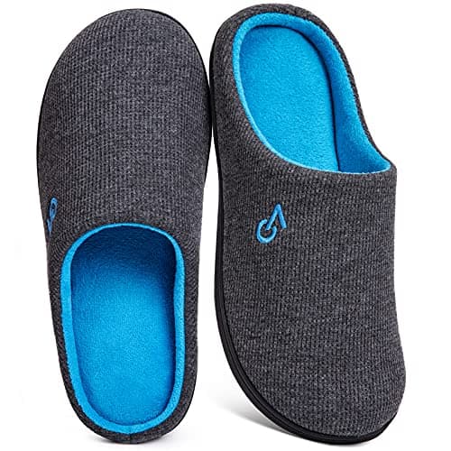 VeraCosy Hommes Chaussons à mémoire de forme bicolore grise,42/43 EU