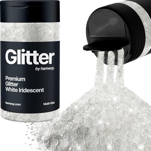Shaker à paillettes multi-tailles pour nail art visage blanc accessoires de festival de Noël artisanat résine cosmétique 120 g/4,2 oz