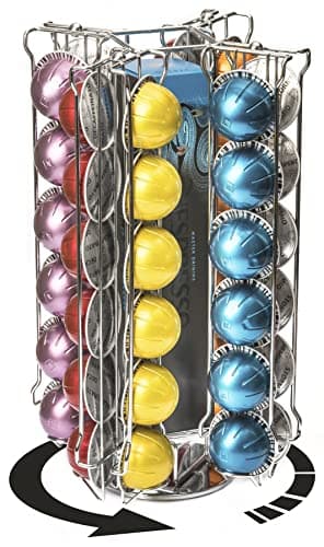 Cobb Industries® - Poséidon CH0019 - Porte Capsules Distributeur Présentoir Rotatif Tournant pour 58 capsules Nespresso Vertuo Acier chromé