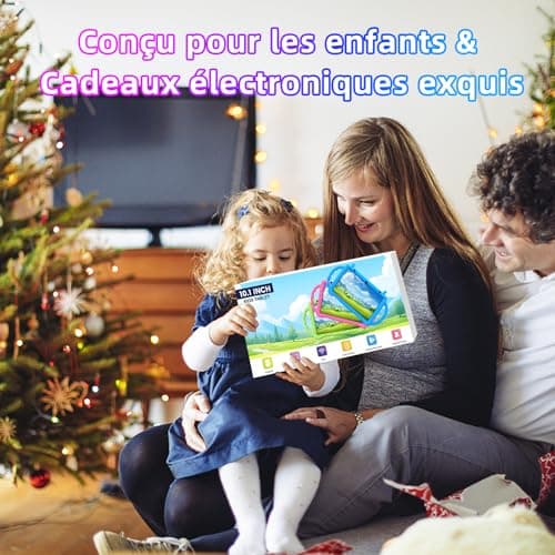 Semeakoko Tablette Enfants 10 Pouces, Tablette Android 14 Octa-Core 2,0 GHz, 10 Go RAM 64 Go ROM (TF 1 to), 6000 mAh, WiFi, Bluetooth, Double Caméra, Contrôle Parental, APP éducation Enfants (Bleu)