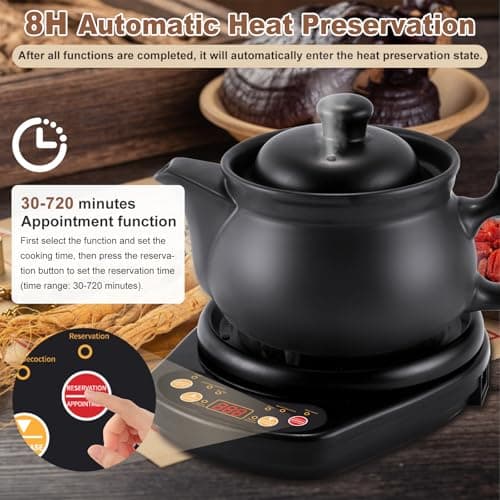 MXBAOHENG Théière électrique chinoise en céramique 220 V pour herbes jusqu'à 150 g