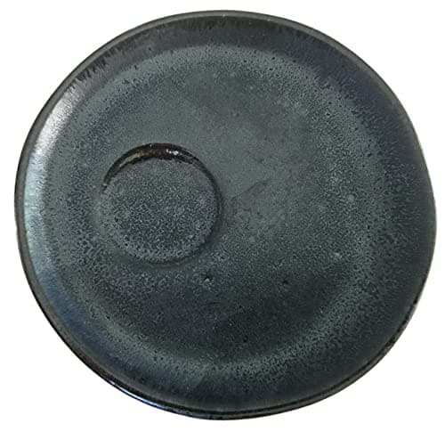 PintoCer Lot de 2 tasses à expresso en céramique sans anse Bleu/noir