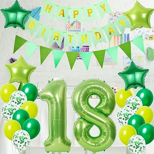 Ballons 11 ans anniversaire vert décoration, ballon 11 ans anniversaire garçon Decoration vert gâteau 11 ans garçon déco anniversaire 11 anniversaire garçon fille déco vert 11 ans garçon ballons
