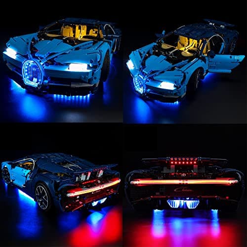 ZHLY Kit d'éclairage LED Compatible avec (Bugatti Chiron) LED Lumière Kit pour Lego 42083 (Baustein Modèle Modèle Non Incluse) (Version de la Télécommande)