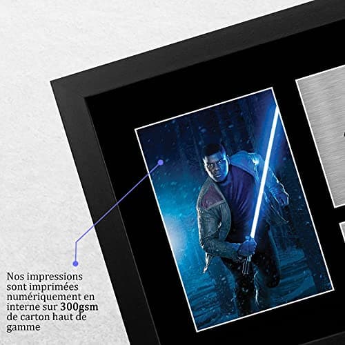 HWC Trading FR A4 John Boyega Star Wars Finn Cadeaux Imprimé Signé Autographe Photo pour les fans de cinéma - A4 Encadré