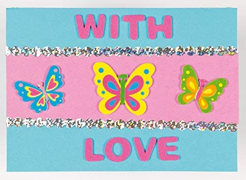 Baker Ross Lot de 102 Autocollants Papillons en Mousse- Idéal pour Les activités Scrapbooking