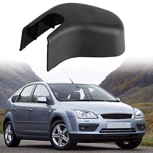 Hlyjoon Coque de Bras d'essuie Glace Arrière pour Focus MK II 2004 2005 2006 2007 2008 2009 2010 2011, Couvercle de Bras d'essuie-glace en Noir Plastique