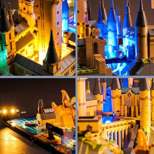 Kit d'éclairage LED compatible avec Lego 76419 Poudlard Castle and Grounds (pas de Lego), kit d'éclairage décoratif compatible avec Lego Poudlard Castle and Grounds Jouet créatif - Version standard