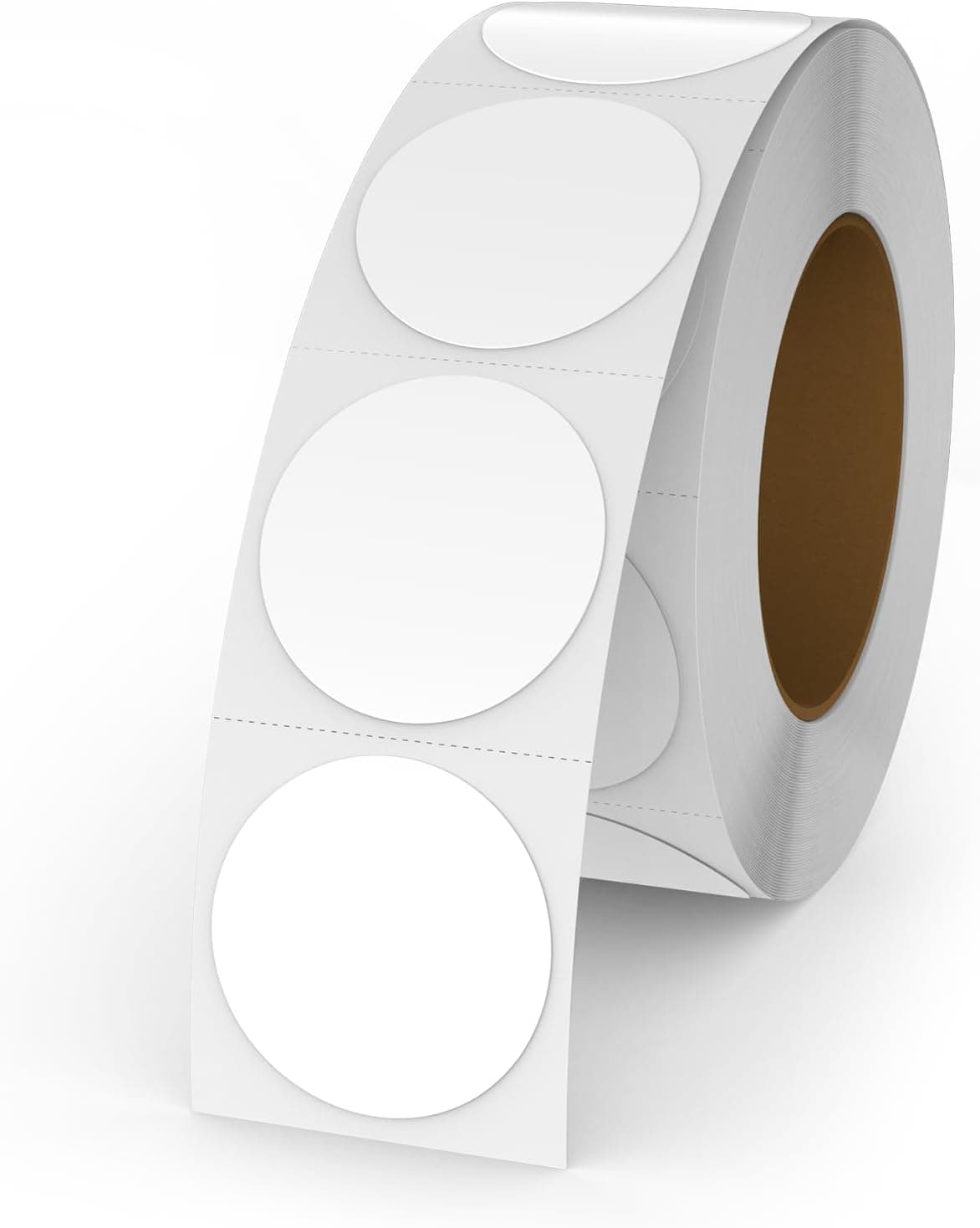 Étiquettes Rondes Thermiques Blanches 25mm en Rouleau 500 Pièces
