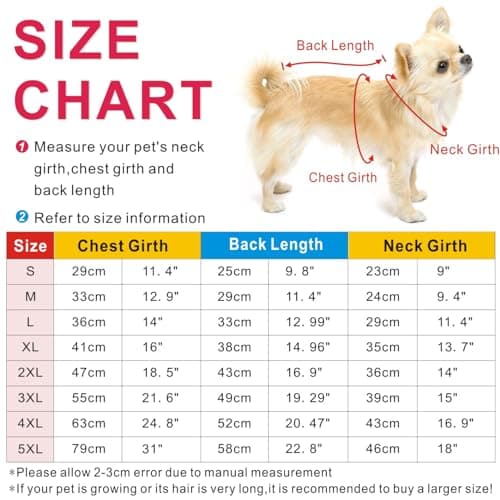 Idepet Manteau d'hiver pour Chien Vêtements Imperméables pour Petit Moyen Grand Chien Chat Taille S L L XL XXL 3XL 4XL 5XL (S, Rose)