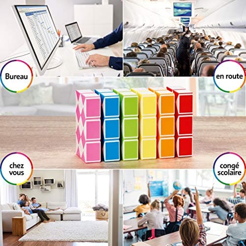 CUBIDI® Magic Snake Cube | Jouet de Poche pour Les Enfants de 4 à 8 Ans | Cadeau Anniversaire Enfants invites | Cadeau pour élèves - 24 Blocs | 2,3 mm x 1,8 mm | Bleu