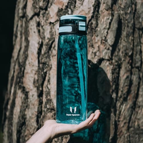 Super Sparrow Gourde 1L - Bouteille d'eau sans BPA - Gourde Sport Pour École, Plein Air