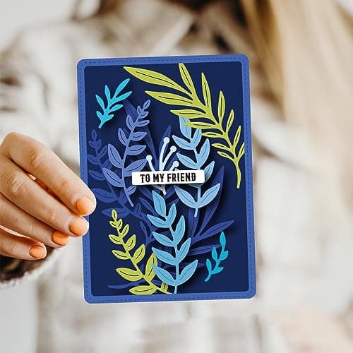 BENECREAT Plantes Feuilles Métal Die Cuts, Feuille Matrices de Découpe Pochoirs Modèle Moules pour la Fabrication de Cartes Thanksgiving Noël Carte d'anniversaire Décor Papier Scrapbooking
