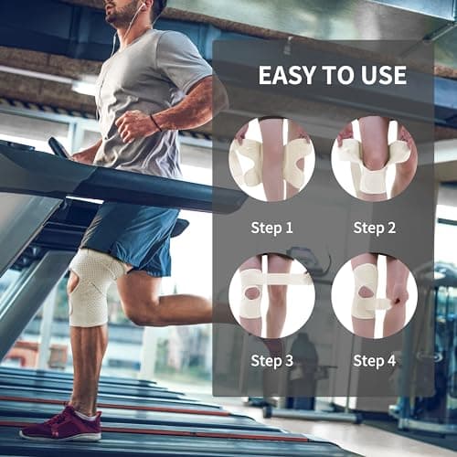 PROIRON Genouillère Sport Respirant Orthese Genou Genouillere Rotulienne Genouillère Ligamentaire,Protège le Genou et Stabilise la Rotule, L