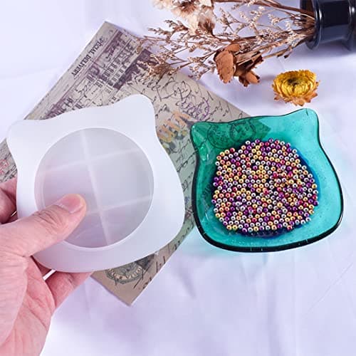 Voyyphixa Moule Plateau Silicone Résine Époxy Resin Tray Mold Moulage Boite a Bijoux Moule Résine pour DIY Assiette De Fruits Stockage de Bijoux Boite de Bonbons Rangement (Plateau de fruits)