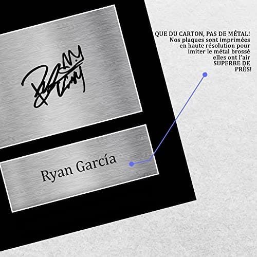 HWC Trading A4 Ryan Garcia Cadeaux photo autographe signée imprimée pour les fans de boxe - A4