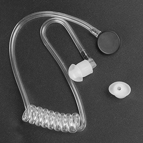 Annadue Casque Micro de Gorge Tactique Écouteur Micro de Gorge évolutif Vibration Casque Talkie-walkie Écouteur de Moniteur Radio Écouteur PTT Tactique Doigt PTT Enveloppé