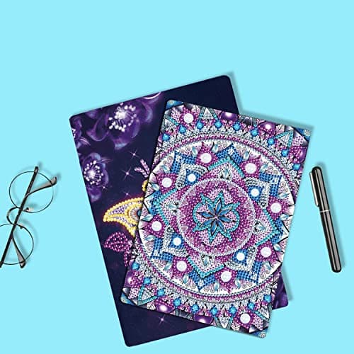 DCIDBEI Carnet de Croquis A5 Enfants Cahier Diamond Painting Pour Bricolage Avec Diamants Pour Adultes Carnet Journal Intime Adulte Cadeau pour Filles Livre de Loisirs Portable Mandala
