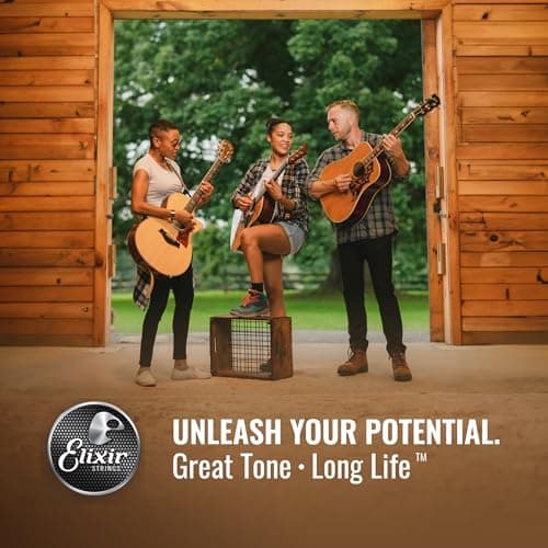 Elixir Strings, acoustique, en Bronze 80/20 avec revêtement NANOWEB. Un son brillant, net et précis, avec une longévité sonore inégalée et un toucher agréable - Pack de 3 jeux, Custom Light 11-52