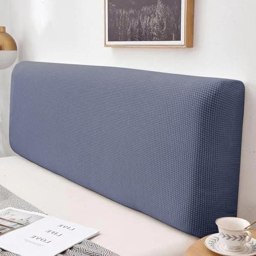 Yidaxing Housse de Tête de Lit, Extensible Housse de Protection pour Tête de Lit Élastique Lavable Velours Facile a Installer Couverture de Tête de Lit Simples Doubles 180-200cm,Gris Profond