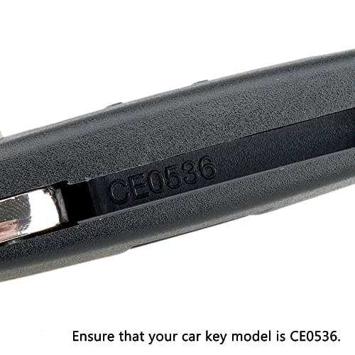 HooRLZ Coque Clé CE0536 Compatible pour Peugeot Partner 107 207 307 407 208 308, Citroen C2 C3 C4 C5 Berlingo Picasso, Boitier Clé Peugeot Partner, TéLéCommande Citroen, Clef Berlingo - 3 Boutons