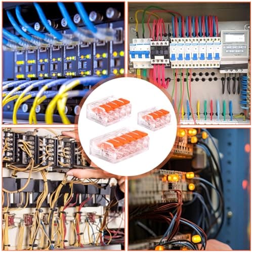 50 Pieces Connecteurs Électriques Rapide avec Levier, Connecteur Electrique, Connecteur d'écrou de Levier, Pour Fil de Câble Peut Être Librement Combiné,PA/PC Ignifuge