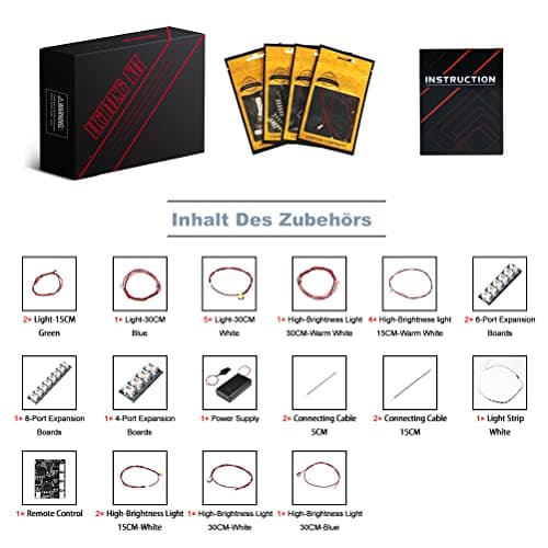 Kit d'éclairage LED pour Lego 21058 Architecture Cheops Pyramid Kit de Construction (lumières Uniquement) Kit d'éclairage télécommandé Compatible avec Lego La Grande Pyramide de Gizeh
