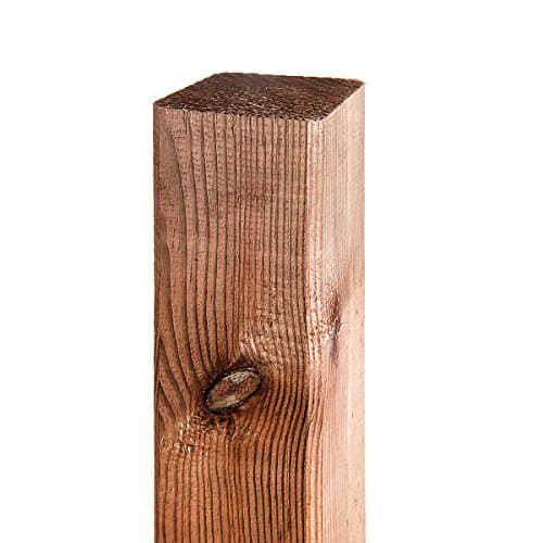 HaGa® Lot de 10 poteaux en bois de pin robuste marron. Dimensions : 100 cm - 7 cm x 7 cm - Pression imprégnée pour une longue durée de vie - Rabotés et biseautés pour un aspect professionnel