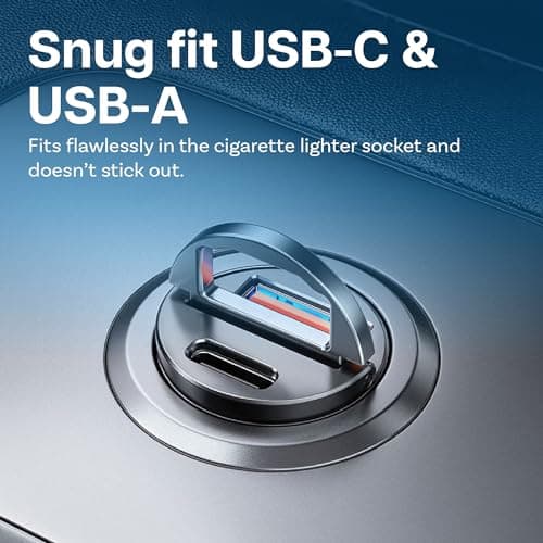 MMOBIEL USB-C Adaptateur Chargeur Voiture – 45W Allume Cigare USB Charger Rapide - Chargeur Téléphone Auto Compact - Double Chargeur USB Compatible avec iPhone 16 15 14 13 Pro Max, Samsung S24 S23 S22