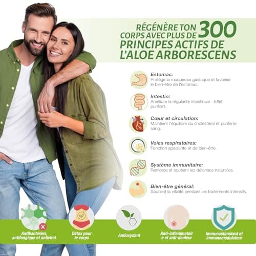 ALOEBETA Aloe Vera Arborescens Bio en Capsules Végétales - 100% Aloe Arborescens BIO - Made in Italy - Complément alimentaire BIO - Sans édulcorant ni conservateur, sans OGM - 30 paquets de Gélules