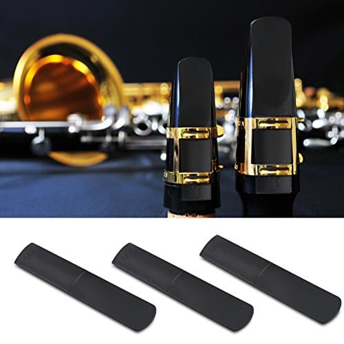 3 Pièces Anches de Saxophone Alto 2.5 Anches de Saxophone Alto pour Débutants Saxophone Anche de Saxophone en Résine Noir